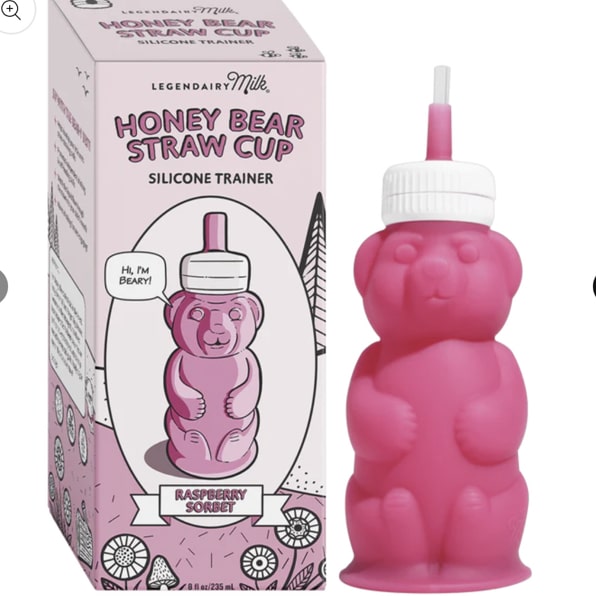 Honey Bear Straw Cup | Legendairy Milk Raspberry Sorbet Color