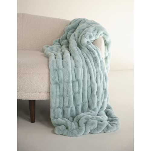 Hugs Willow Blue Plush Blanket