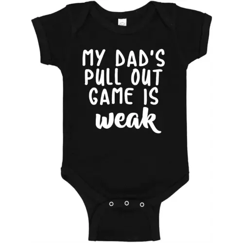 dad's pull game weak baby bodysuit funny - Temu