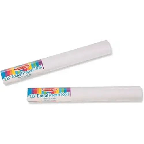 Melissa & Doug Deluxe Easel Paper Roll Replacement (18 inches x 75 feet) - 2 Count (Pack of 1) - White