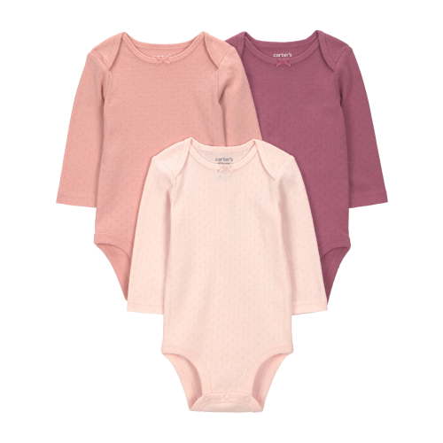 Carter's Child of Mine Baby Girl Bodysuits, 3-Pack, Sizes Preemie-18 Months