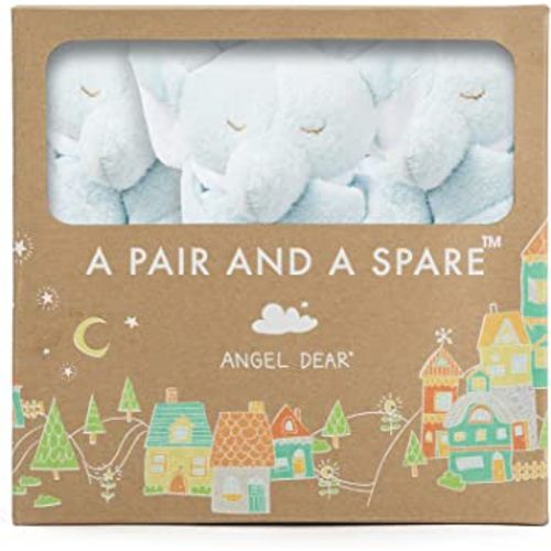 Angel Dear - Blue Elephant, Pair and a Spare Blankie Set