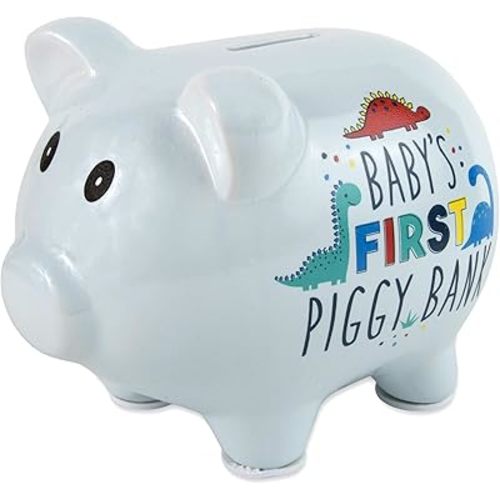 Baby Essentials My First Piggy Bank, Baby's First Piggy Banks for Boys and Girls (Dinosaurs)