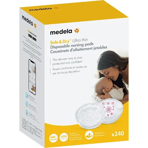  Medela Safe & Dry Ultra Thin Disposable Nursing Pads, 30 Count  Breast Pads for Breastfeeding, Leakproof Design, Slender and Contoured for  Optimal Fit and Discretion : Baby