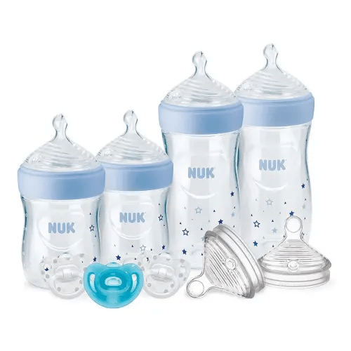 NUK Simply Natural Baby Bottles with SafeTemp Gift Set - Includes 4 Bottles