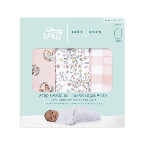 aden + anais disney princess easy swaddle wraps - 3pack