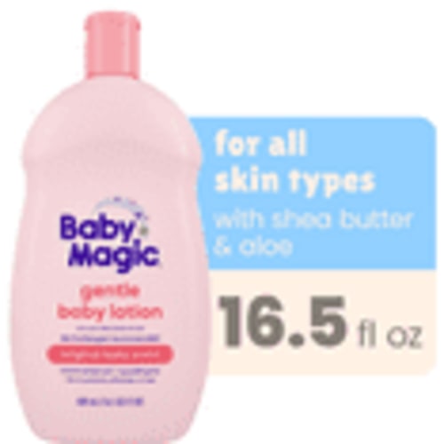 Baby Magic Gentle Lotion with Original Baby Scent, Free of Parabens, Mineral Oil, 16.5 fl oz