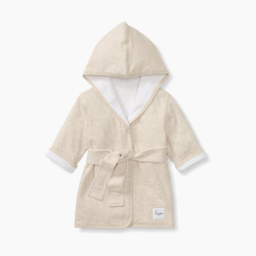 Burt's Bees Baby Infant Organic Hooded Robe - Oatmeal, 0-9 Months