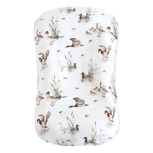 LifeTree Muslin Baby Lounger Cover, Newborn Slipcover Lounger Cover for Boys Girls Infant, Soft 70% Viscose from Bamboo and 30% Cotton, 1 Pack Cover Only, MallardDuck Pattern