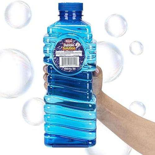 Kidzlane Bubble Solution Refill 67.63 oz | Large, Easy-Grip Bottle for Bubble Guns, Wands, Bubble Machines | Bubble Toy for Ages 3+