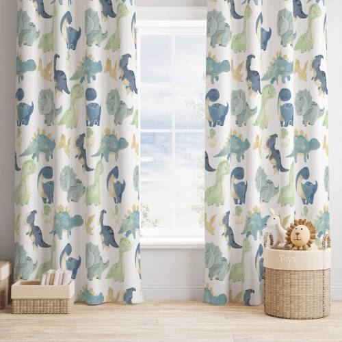 Dinosaur Window Curtains, Dinosaur Nursery Curtains, Baby Boy Nursery Curtains, Blackout Curtains Nursery, Dinosaur Decor, Dinosaur Bedroom