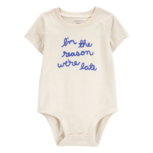 Baby Reason We're Late Short-Sleeve Bodysuit - Carter's | Carter's