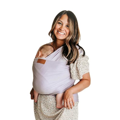Ezra Baby Wrap - Lightweight Baby Carrier - Lavender Grey - Best Baby Wrap for Newborns 0-18 Months - Comfortable, Simple, and Hands-Free Babywearing Wraps Made of 100% Micromodal