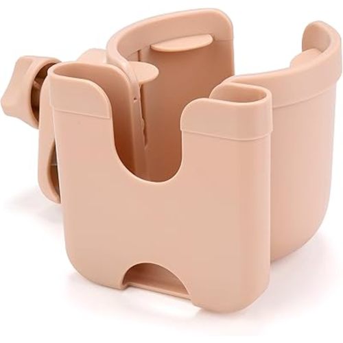 Accmor Stroller Cup Holder with Phone Holder, Bike Cup Holder, Universal Cup Holder for Uppababy Nuna Strollers, 2-in-1 Drinks Holder for Walker, Wheelchair, Scooter