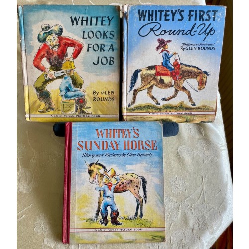 Childrens vintage cowboy books from 1940’s (3 books) by Glen Rounds