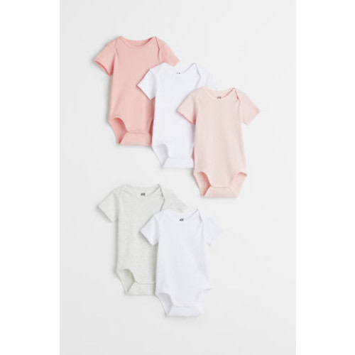 5-pack Cotton Bodysuits: Newborn