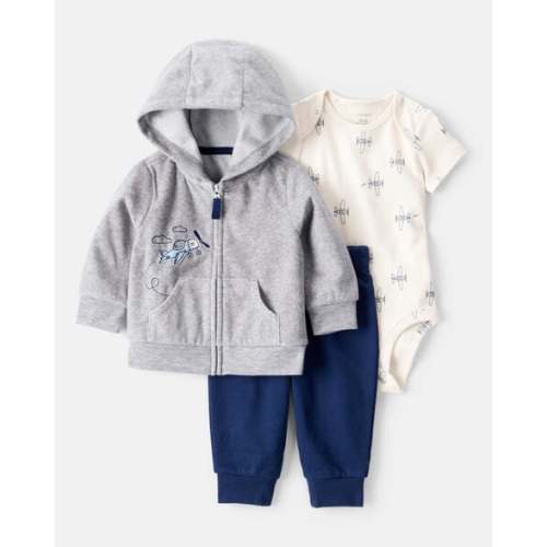 Baby Boy 3-Piece Airplane Cardigan Set - Carter's | Carter's