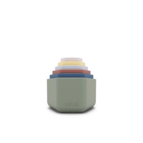 Lalo 6pc Silicone Stacking Cups Bath Toy