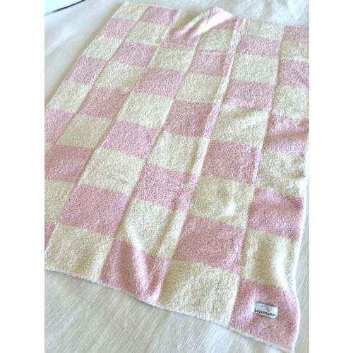 checkerboard / pink / plush baby