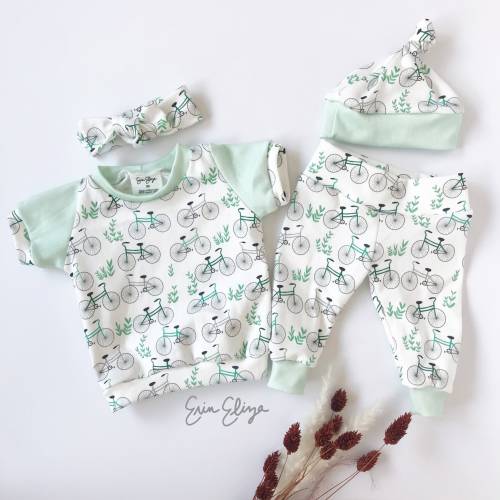 Bicycle Baby Outfit, Gender Neutral Baby Bike Outfit, Cycling Baby Gift, Bike Baby Clothing Set, Cycle Baby, Cyclist baby gift