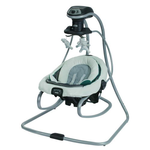 Graco Multi-Directional DuetSoothe Swing and Rocker, Removable Seat, Sapphire Blue, Infant