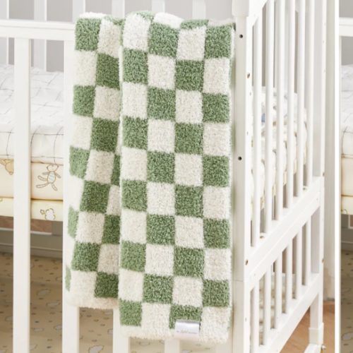 Checkered Stroller Buttery Blanket