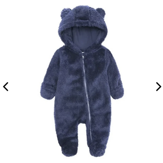 Warm Bear Hood Baby Overall Snowsuit