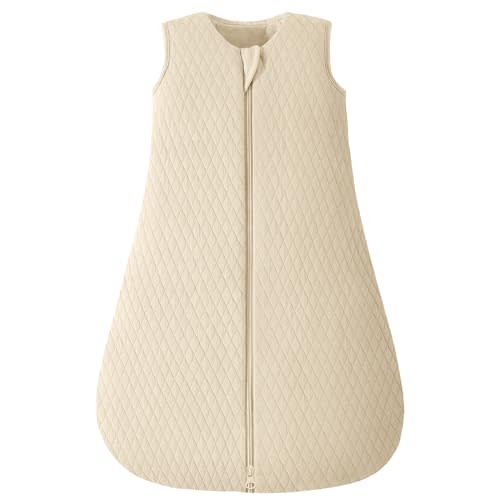 Yoofoss Baby Sleep Sack 0-6 Months TOG 2.5 Winter Baby Wearable Blanket, 100% Cotton Infant Sleeping Sack 2-Way Zipper Warm Quilted Sleep Sack