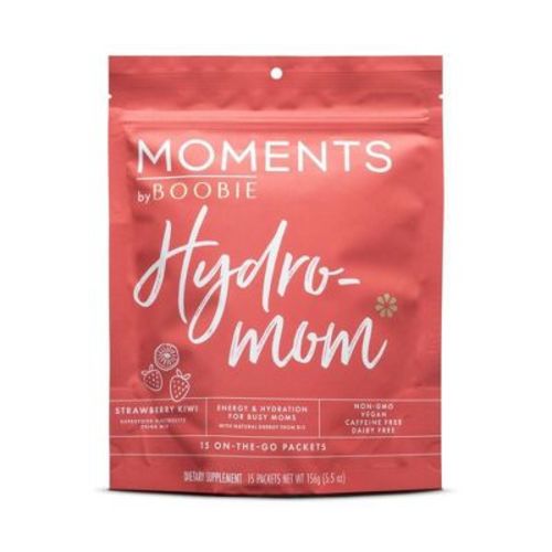 Boobie Hydromom Electrolyte Vegan Drink Mix - Strawberry Kiwi - 5.5oz/15ct