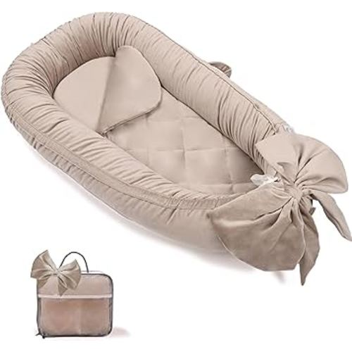 Baby Lounger, Infant Lounger for Newborn,Portable Baby Nest Cover Breathable & Soft, Newborn Essentials for Baby 0-18 Months