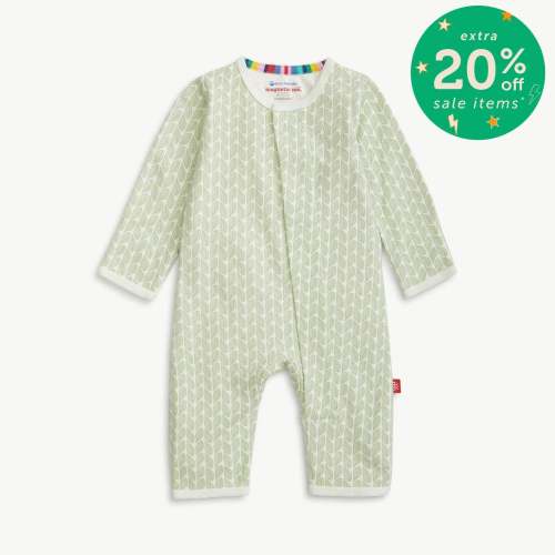 green cable leaf organic cotton magnetic coverall – Magnetic Me
