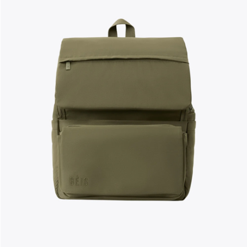 BÉIS 'The Ultimate Diaper Backpack' in Olive - Green Backpack Diaper Bag