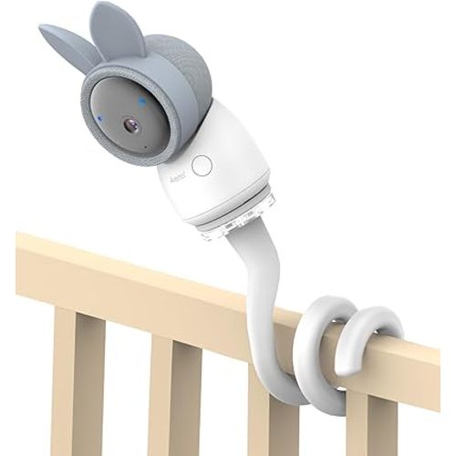 Arenti Baby Monitor Mount, Flexible Baby Camera Holder for AInanny B2 A4 D3 P2Q, Crib Clip Bracket with Adjustable Angle, Easy Installation for Nursery Monitoring