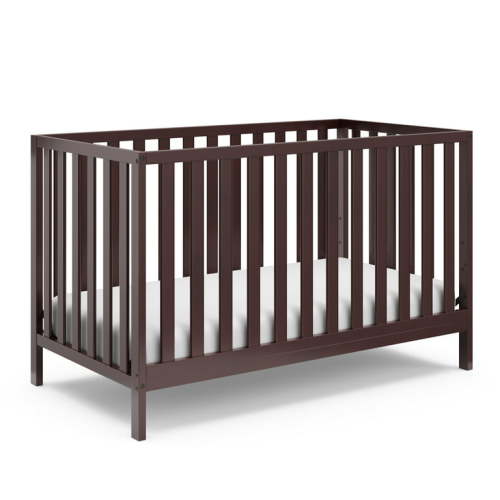 Storkcraft Sunset 4-in-1 Convertible Baby Crib, Espresso