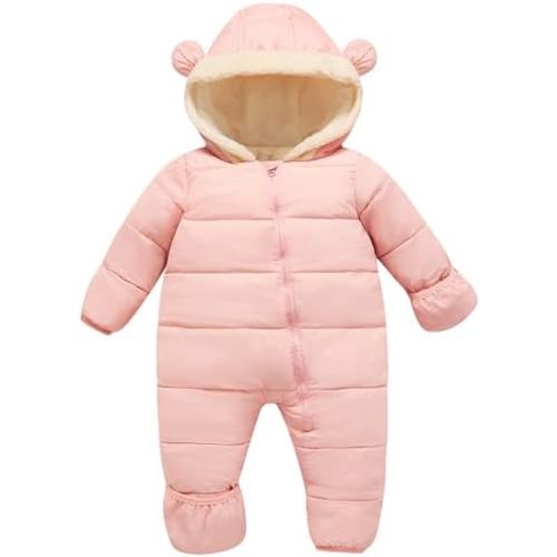 BFUSTYLE Baby Snowsuit 0-24 Months Winter Clothes Infant Boy Girl Puffer Jacket Newborn One-Piece Coat with Hooded