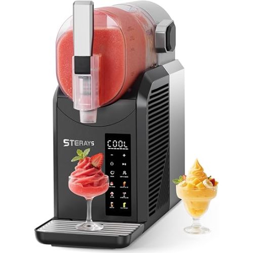 Slushie Machine,Slushy Machine for Home,6 Pre-Set Programs, Auto Clean Function,No Ice Needed, Commercial Frozen Drink Machine for Milkshake,Frappe,Margarita,Cold Drink,Slush and More