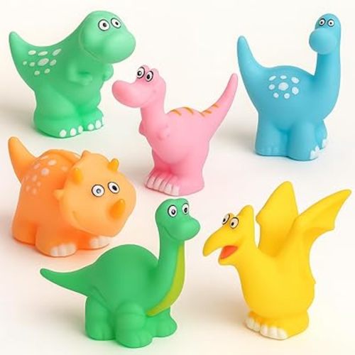 Bath Buddies Baby Bath Toys 6-12 Months, Infant Floating Dinosaur Bathtub Toys for Toddlers 1-3, Soft Bath Toys for Babies
