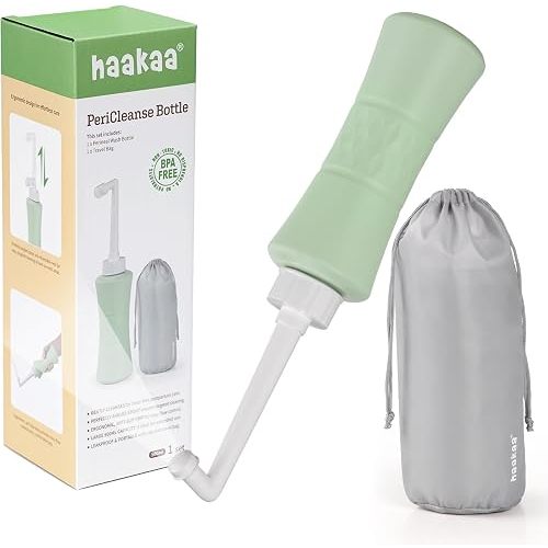 haakaa Peri Bottle Sprayer for Postpartum Care, Green, 500ml/16.9oz