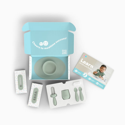 ezpz Learn to Eat and Drink Kit - Sage