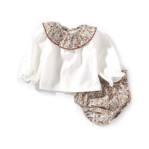 Edgehill Collection Baby Girls Floral Diaper Set