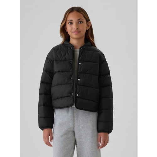 Kids Recycled Lightweight PrimaLoft® Puffer Bomber Jacket | Gap