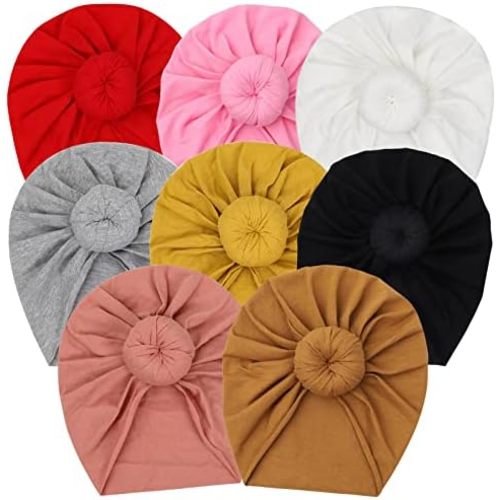 Baby Hats Newborn Baby Turban Baby Girls Hospital Hat Infant Toddler Kid Hat Big Hair Bow Top Knot Head Wrap