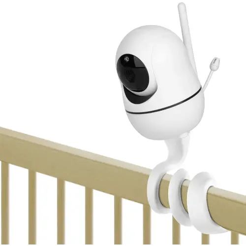 iTODOS Baby Monitor Mount for HelloBaby HB65/HB66/HB248,ANMEATE SM935E Baby Monitor Camera, Versatile Twist Mount Without Tools or Wall Damage