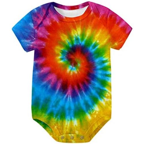 rrhss Newborn Baby Tie Dye Clothes Infant One Piece Bodysuit Romper Baby Girls Boys Outfits