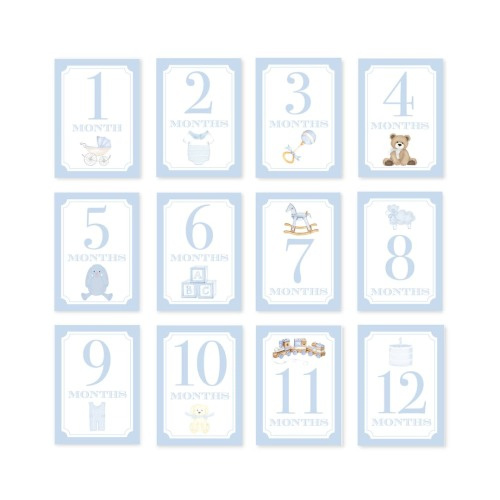 Baby Milestone Cards | Baby Shower Gift | Baby’s First year | Baby Boy Milestone Cards | Baby Boy