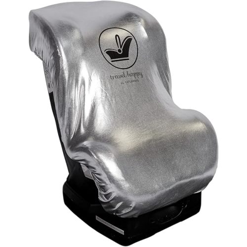 J.L. Childress Cool 'N Cover Car Seat Heat Shield & Sun Shade - Reflective Cover Keeps Car Seat Materials Cool - Soft, Stretchy, Durable Car Seat Cover - Blocks UV Rays