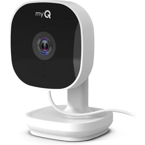 CHAMBERLAIN myQ Smart Indoor Security Camera – 1080p HD Video, Night Vision, Motion Detection, Wi-Fi, Two-Way Audio, Smartphone Control