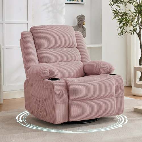 Garvee Rocking Recliner Chair for Adults, Wide 360° Swivel Rocker Recl