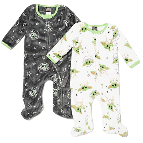 STAR WARS Chewbacca R2- D2 Darth Vader Stormtrooper Baby 2 Pack Zip Up Long Sleeve Sleep N' Play Coveralls Newborn to Infant