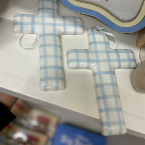 Blue Ceramic Cross